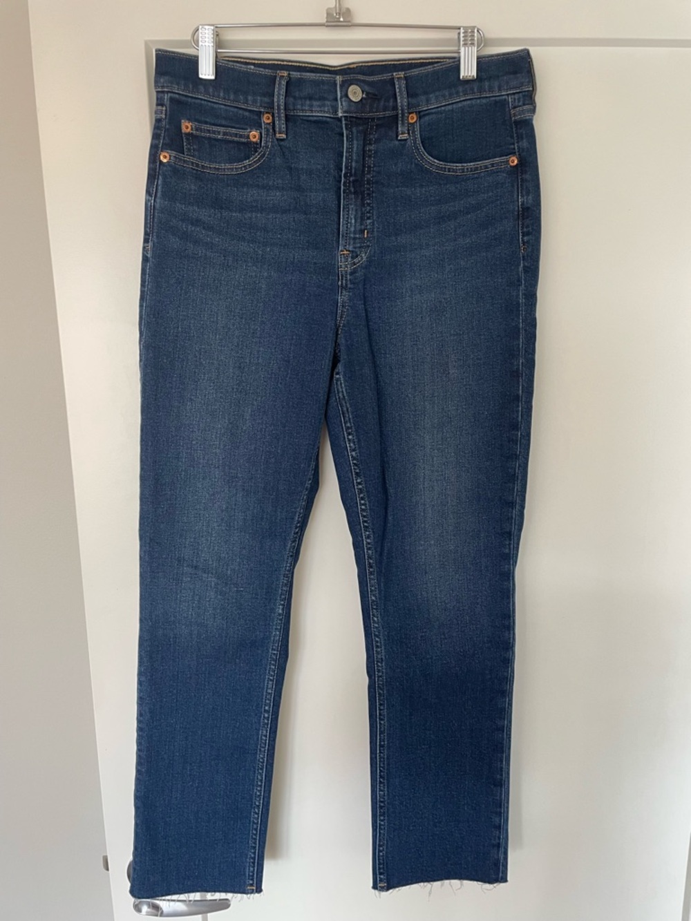 GAP Women's Vintage Slim High Rise Jeans in Dark Blue Wash